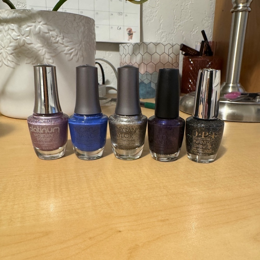 Opi and Morgan Tailor nails polishes
